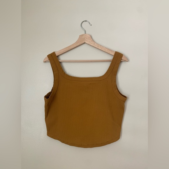Madewell The Tailored Crop Tank in Sleekhold Light Umber XL - Picture 3 of 4